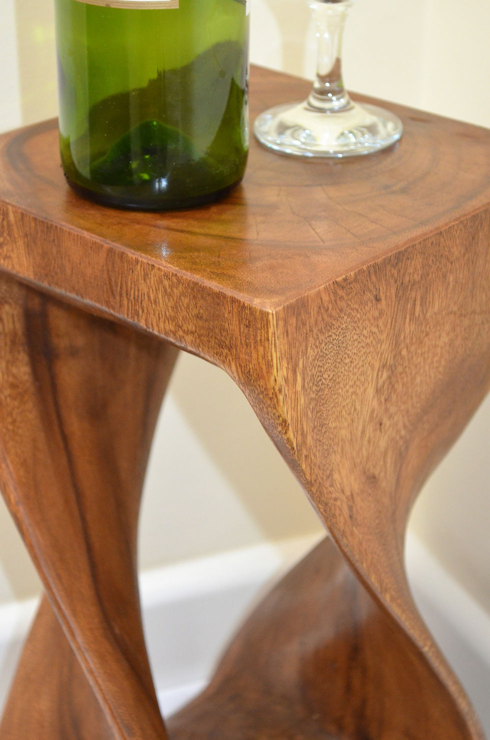 Thumbnail: small twist table 16" waxed finish