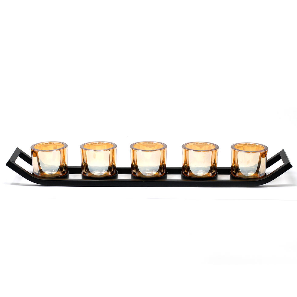 Thumbnail: iron votive candle holder 5 cups