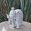 Thumbnail: Hand carved wooden elephant white washed finish