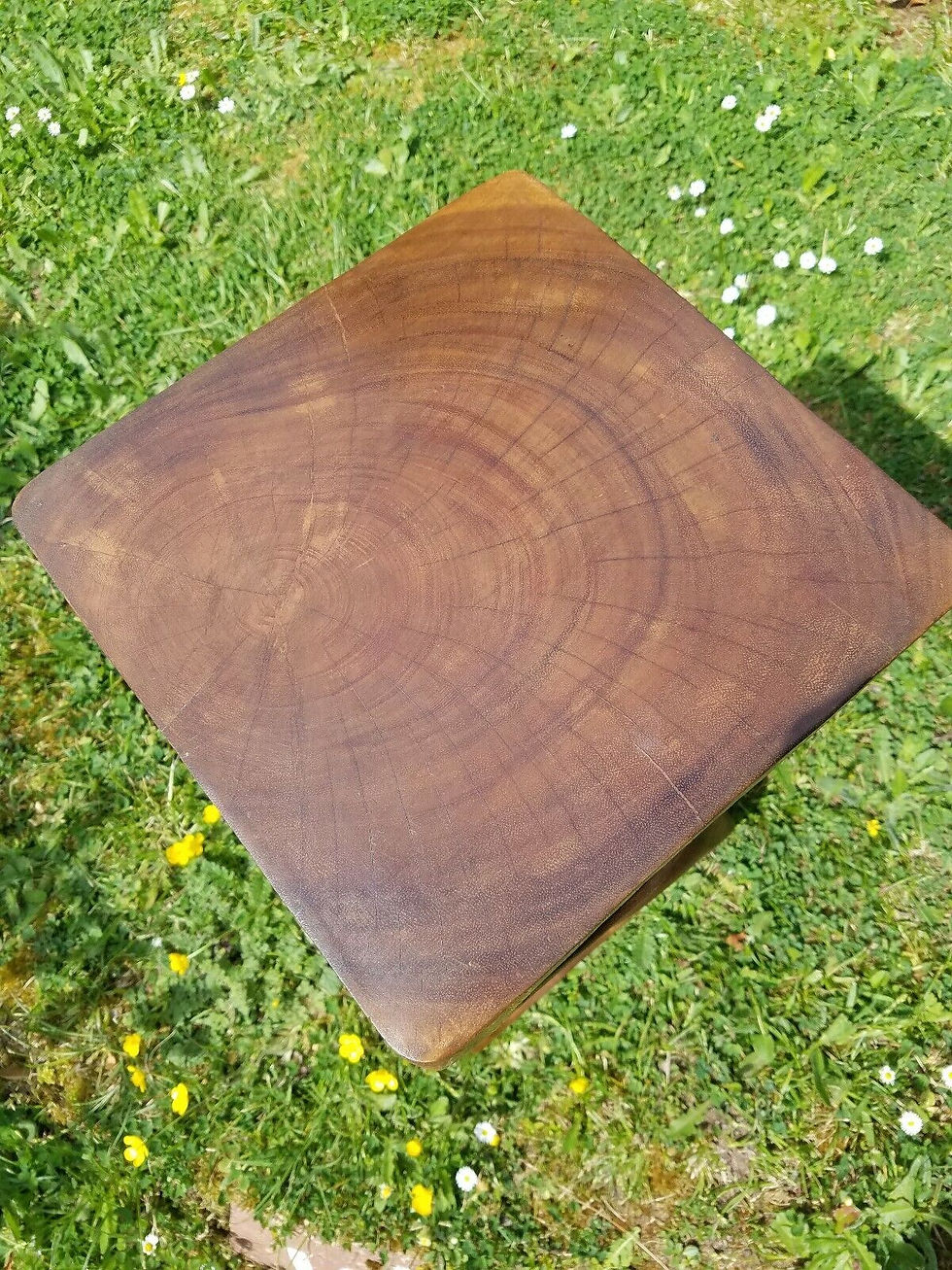 Thumbnail: Double twist table hand carved in waxed finish
