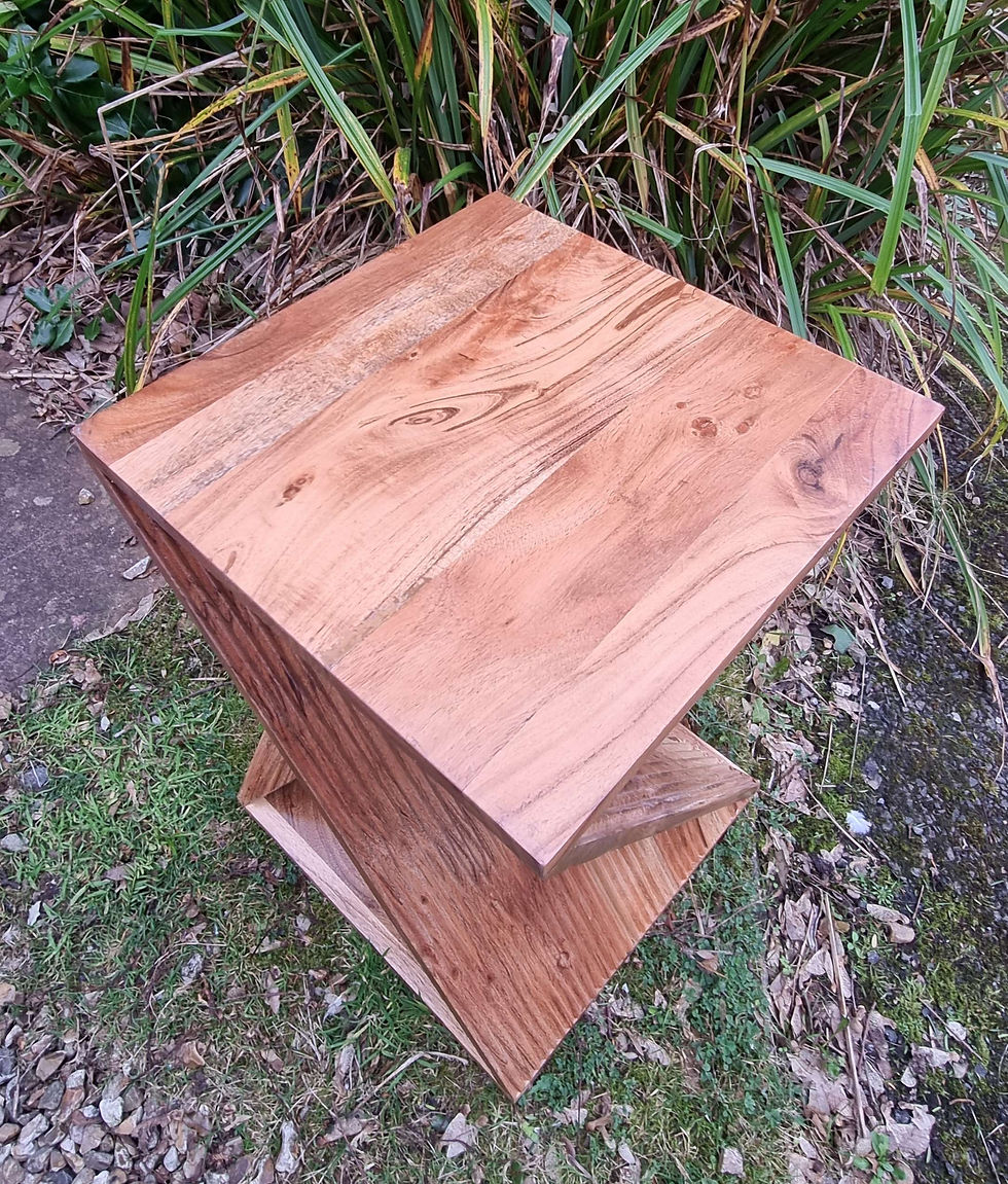 Thumbnail: Unique twist design mango wood side table/Handcrafted/lamp table/plant stand
