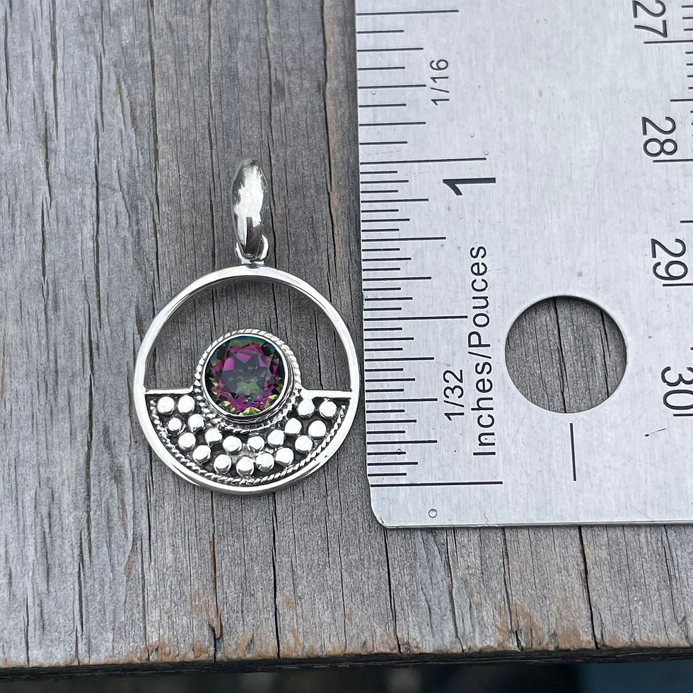 Thumbnail: Mystic quartz cutout setting pendant