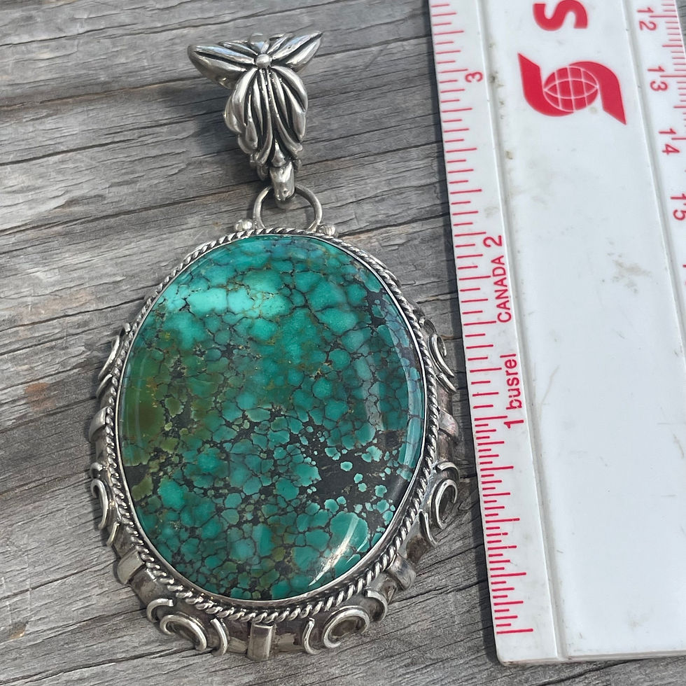 Thumbnail: Saville Designs huge oval turquoise pendant