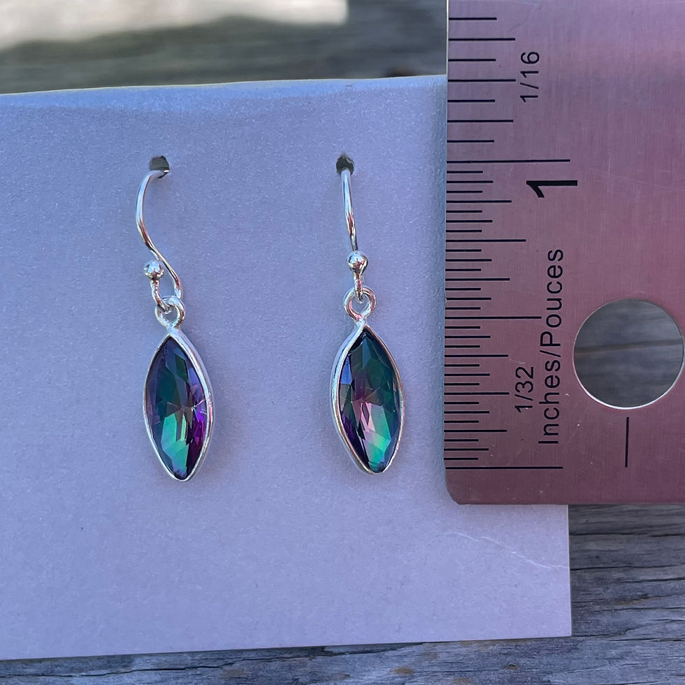 Thumbnail: Mystic quartz marquise earrings