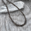 Thumbnail: Smokey Quartz deep brown faceted beads necklace 