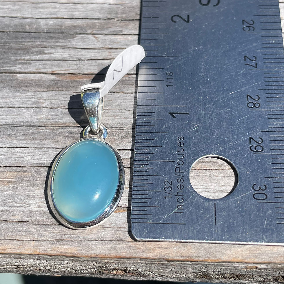 Thumbnail: Chalcedony oval pendant