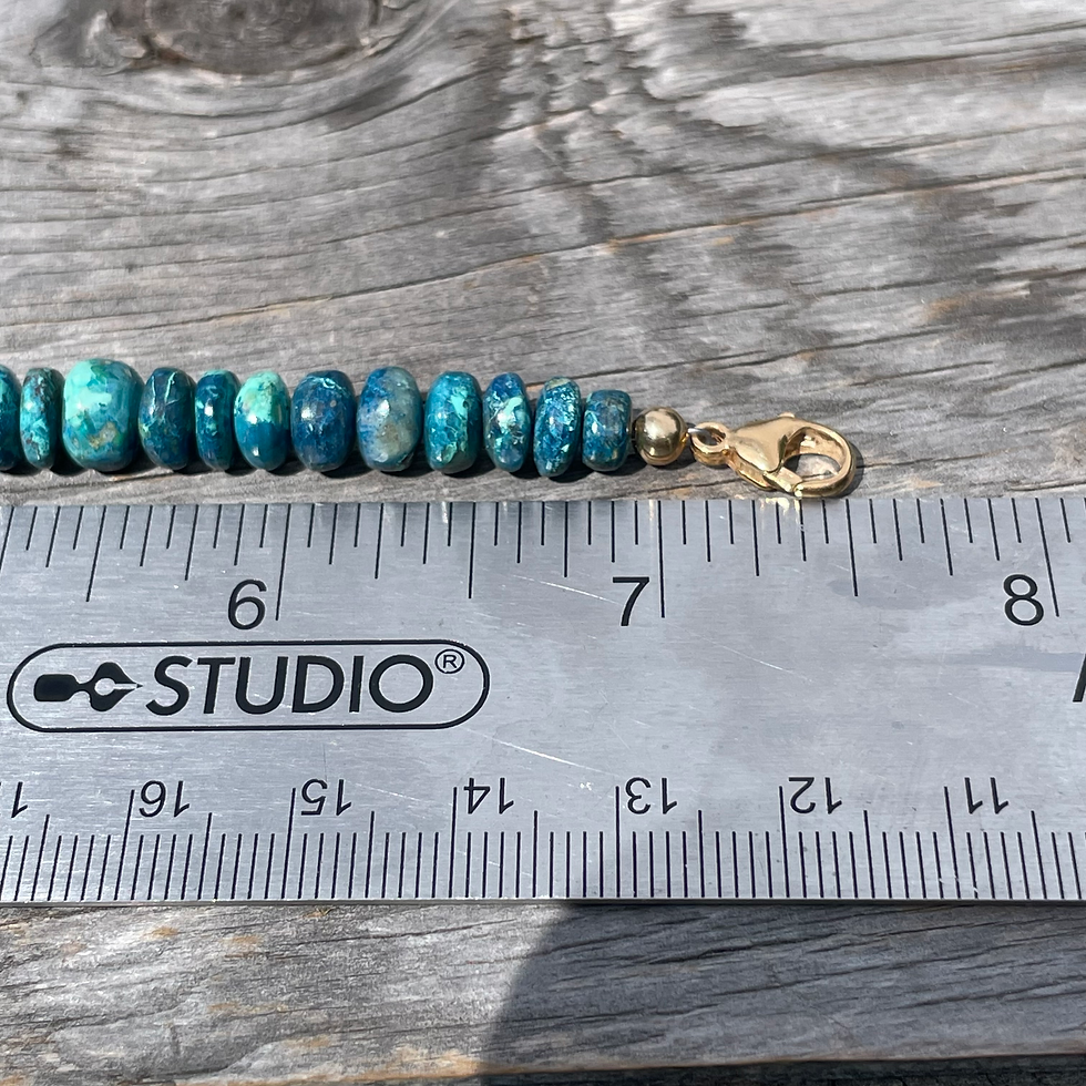 Thumbnail: GenVie Designs shattuckite chunky beads bracelet