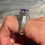 Thumbnail: Saville Designs crown setting rectangle lapis ring
