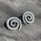 Thumbnail: Large silver spiral studs