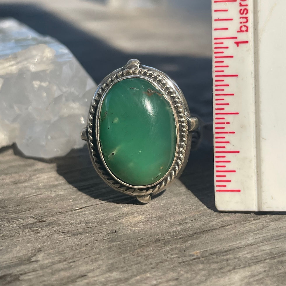Thumbnail: Saville Designs oval chrysophrase ring