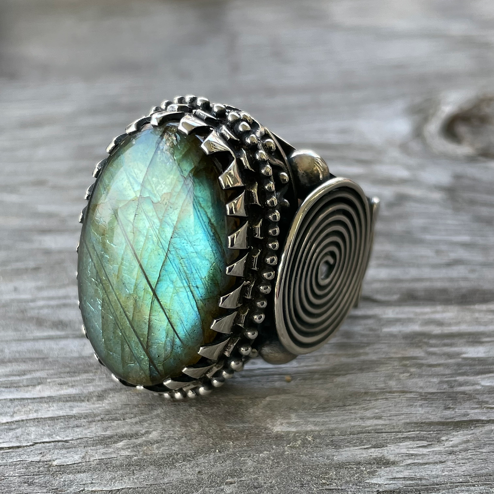 Mercurious Designs Labradorite Spirallo Ring