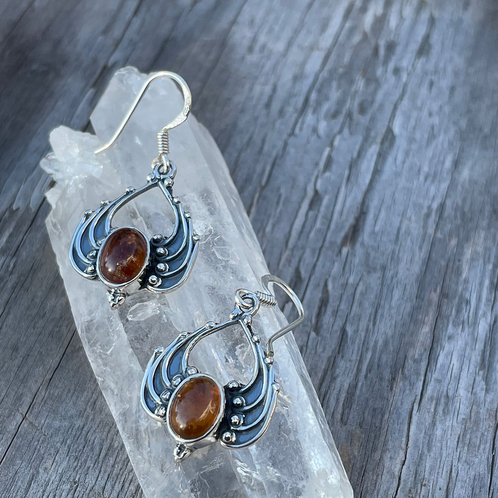 Thumbnail: Hessonite garnet earrings