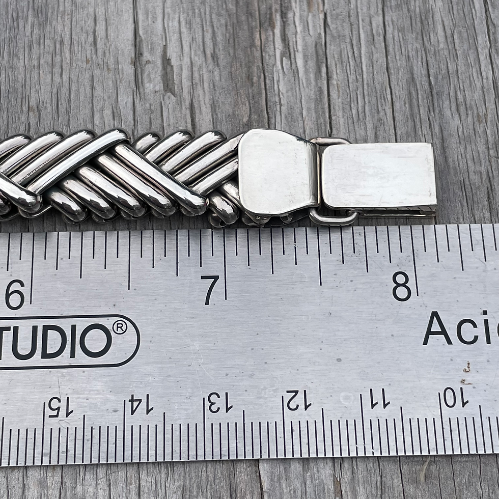 Thumbnail: Heavy links silver bracelet