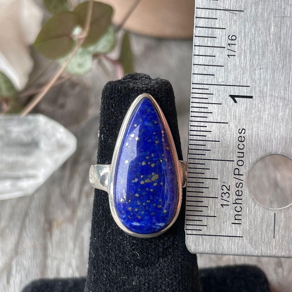 Thumbnail: Long teardrop lapis ring