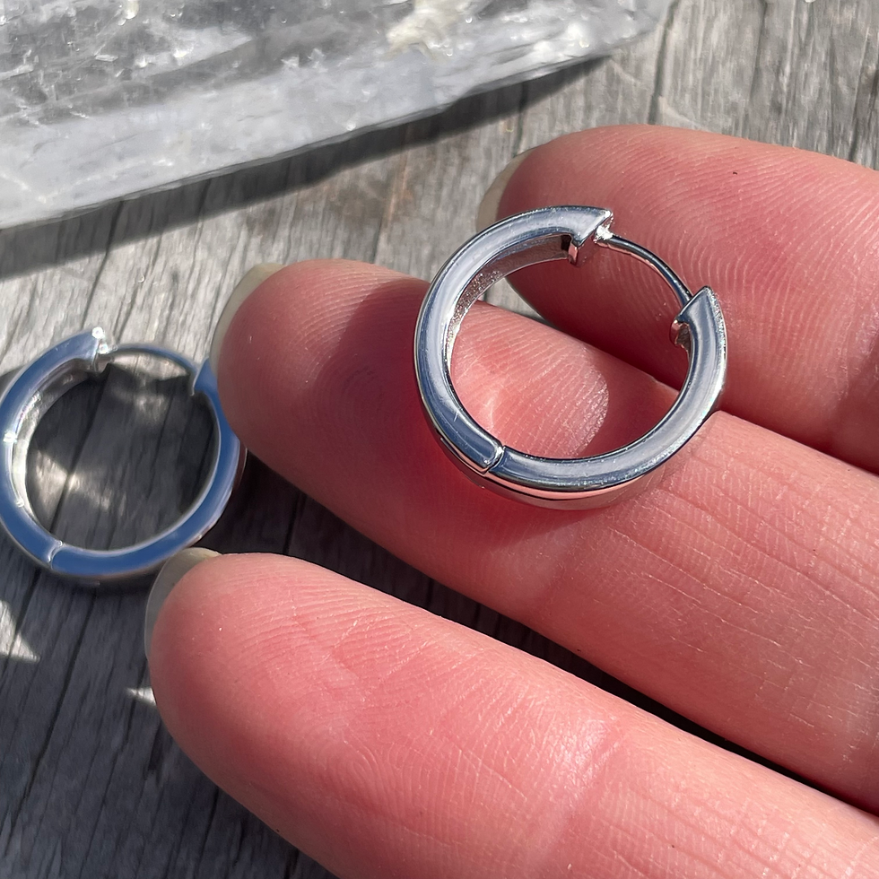 Thumbnail: Large flat wide huggie hoops 