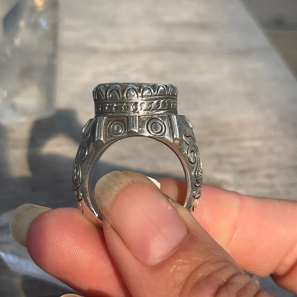 Thumbnail: Saville Designs crown setting silver horse ring