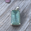 Thumbnail: Claw set rectangle green aquamarine pendant