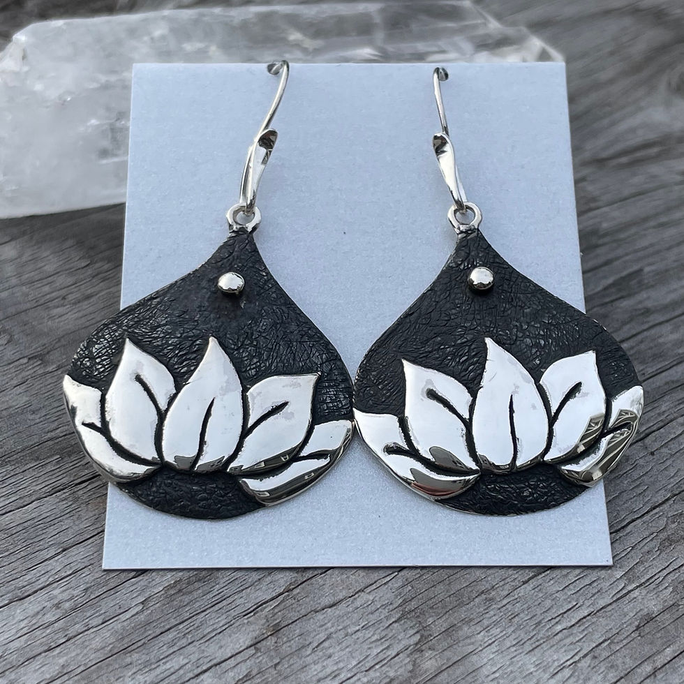 Roulette 18 Large Lotus Earrings