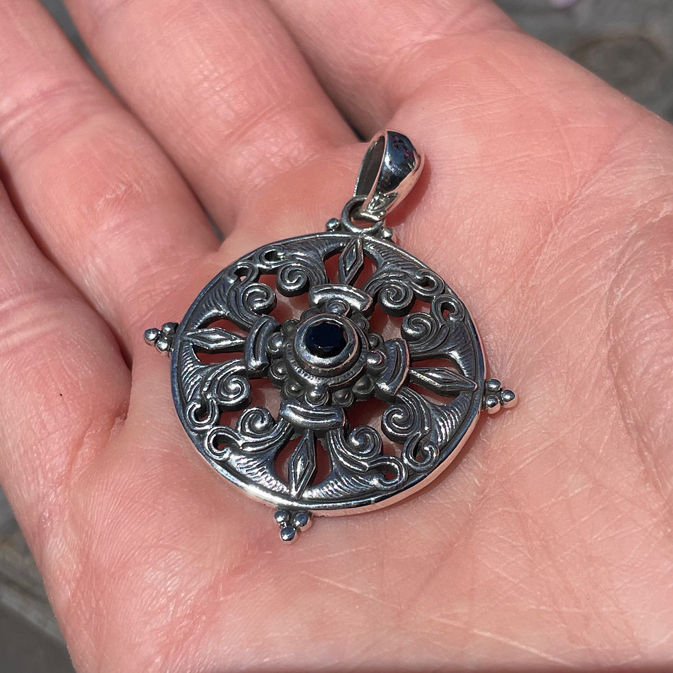 Thumbnail: Double Dorje Cutout Pendant
