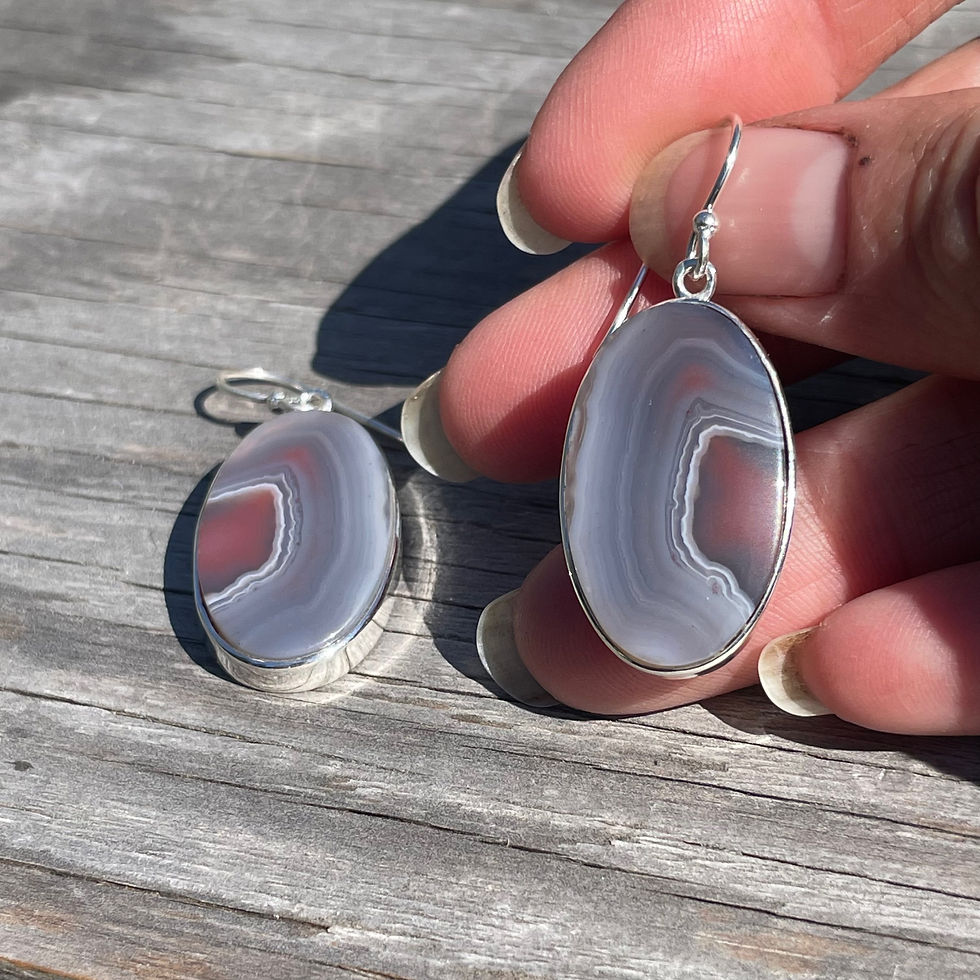 Thumbnail: Botswana agate earrings 
