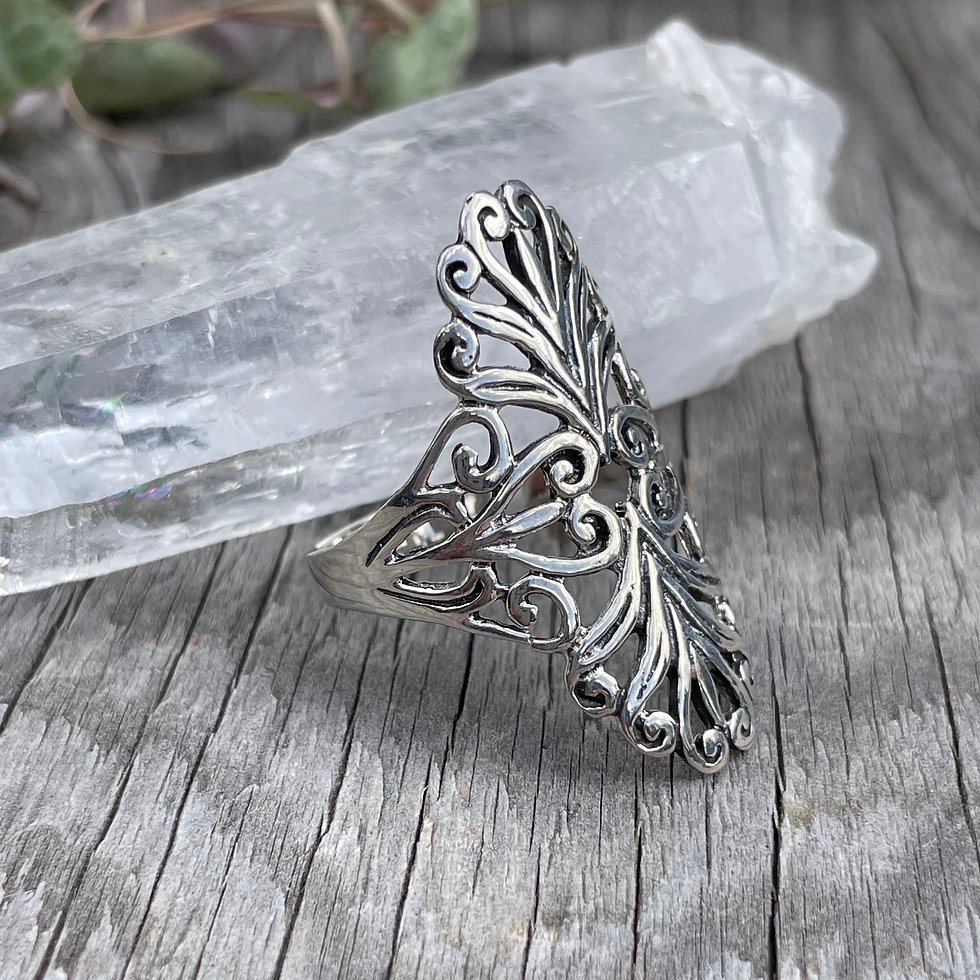 Thumbnail: Long filigree ring