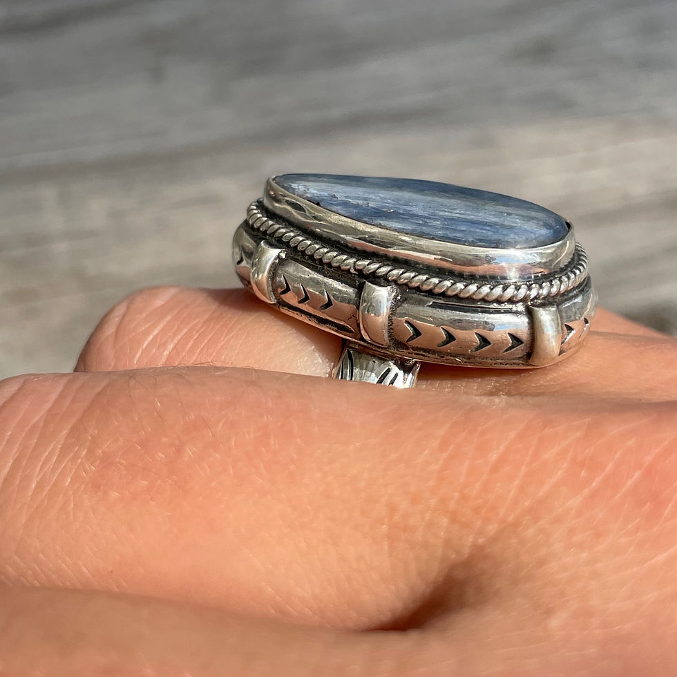 Thumbnail: Saville Designs large teardrop kyanite ring
