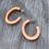 Thumbnail: Copper squared sides hoop stud earrings
