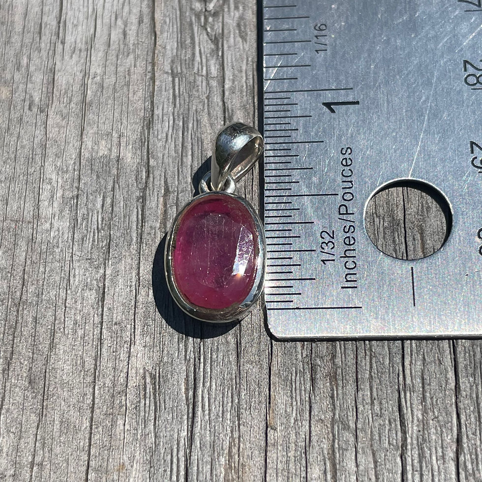 Thumbnail: Oval bezel set ruby pendant
