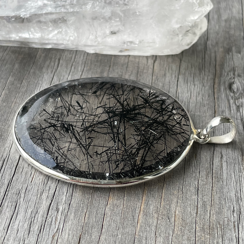 Thumbnail: Huge tourmaline in quartz pendant 