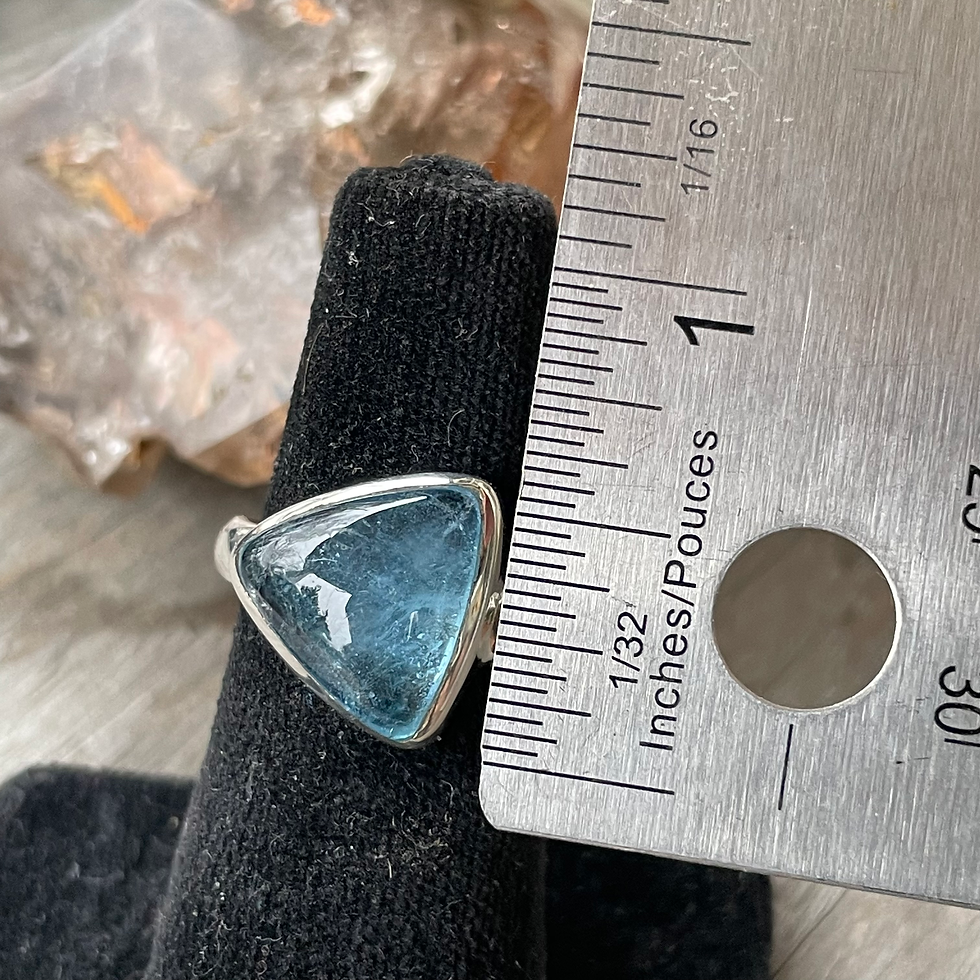 Thumbnail: Triangle aquamarine ring