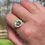 Thumbnail: Marija Designs Oval Green Tourmaline Signature Setting Ring
