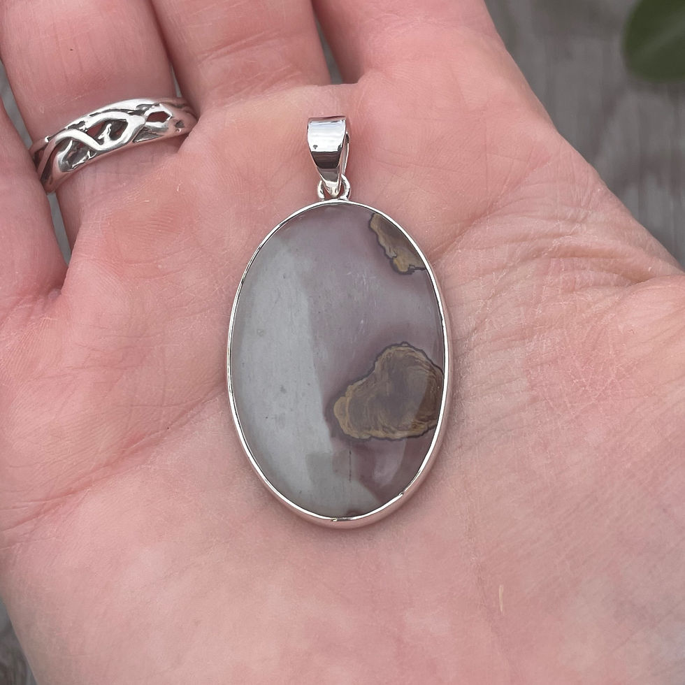 Thumbnail: Oval picture jasper pendant