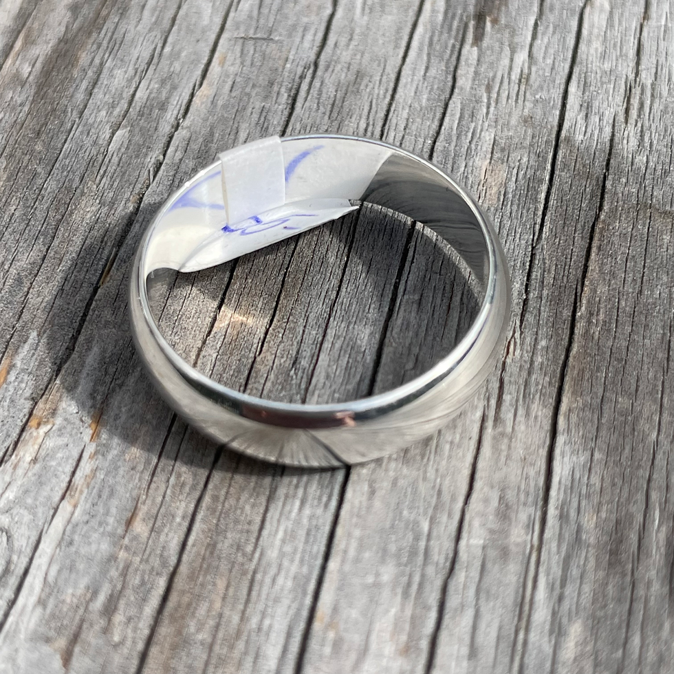 Thumbnail: Half round silver ring 6mm