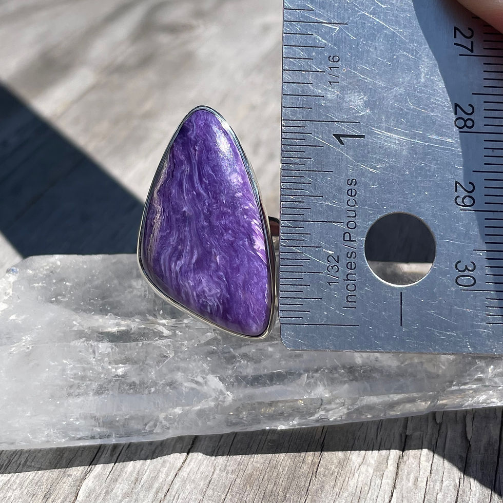 Thumbnail: Large freeform charoite ring