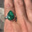 Thumbnail: Teardrop malachite ring