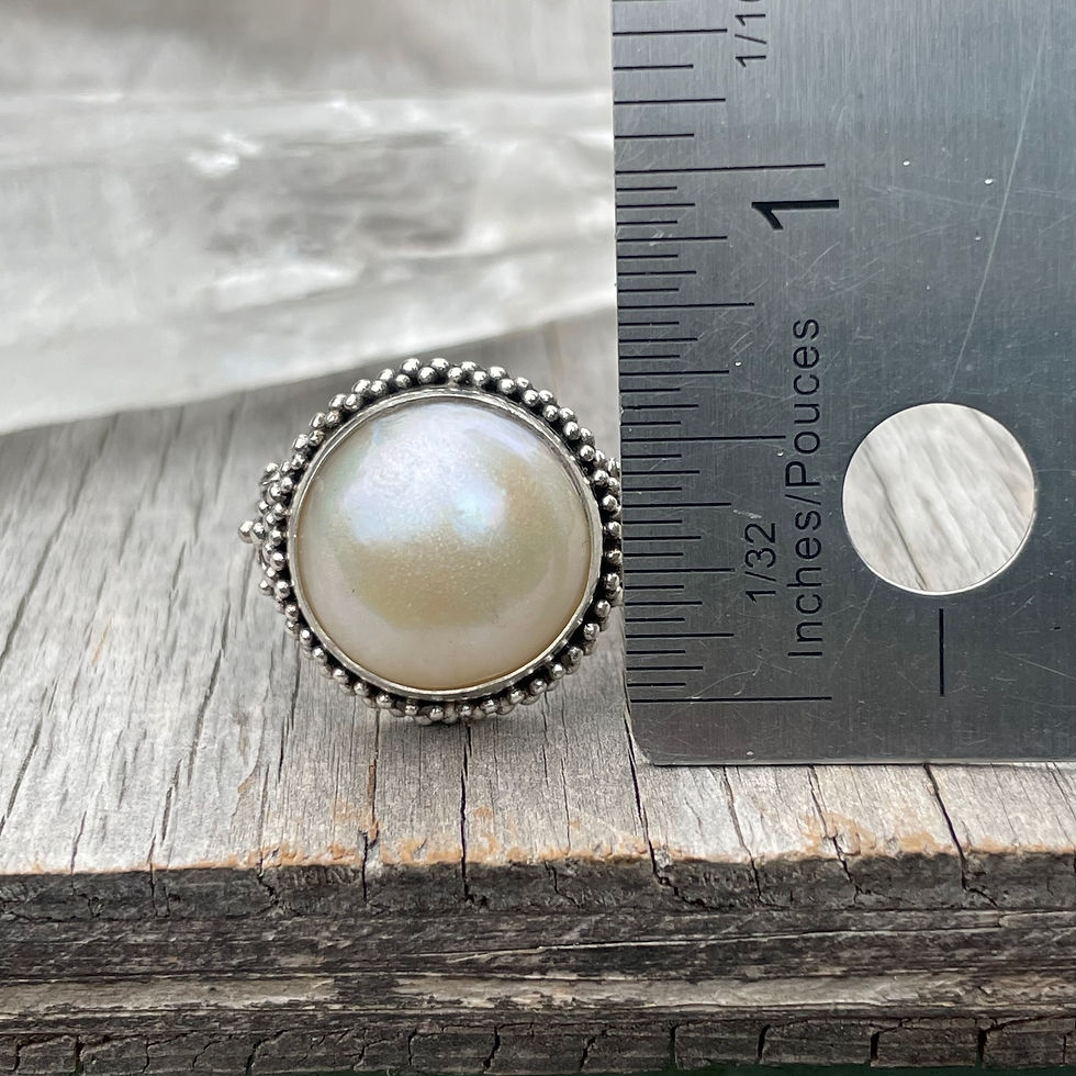 Thumbnail: Champagne coloured pearl ring