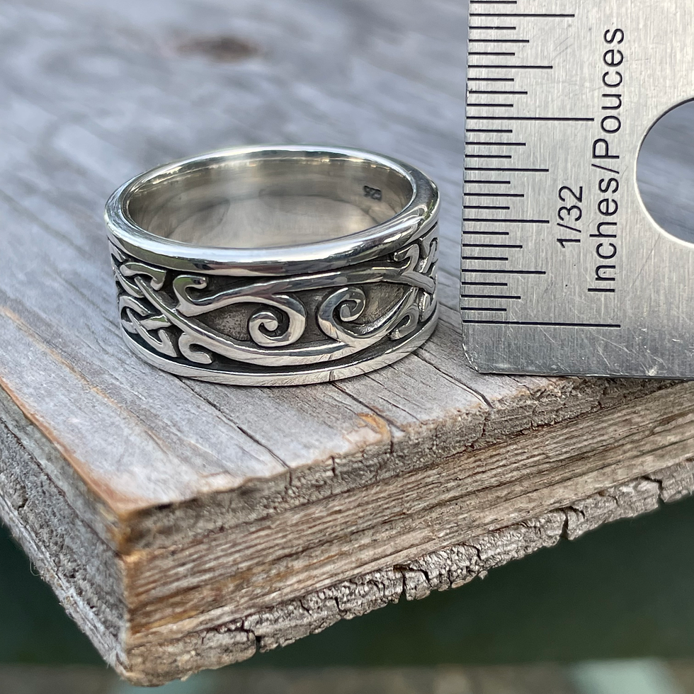 Thumbnail: Wide band celtic style ring
