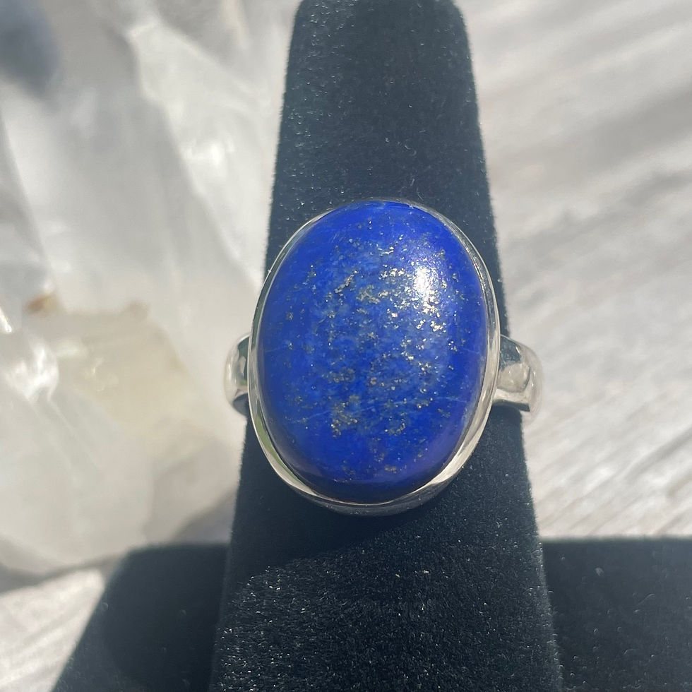 Thumbnail: Large oval lapis ring