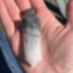 Thumbnail: Tourmaline in quartz crystal huge point pendant