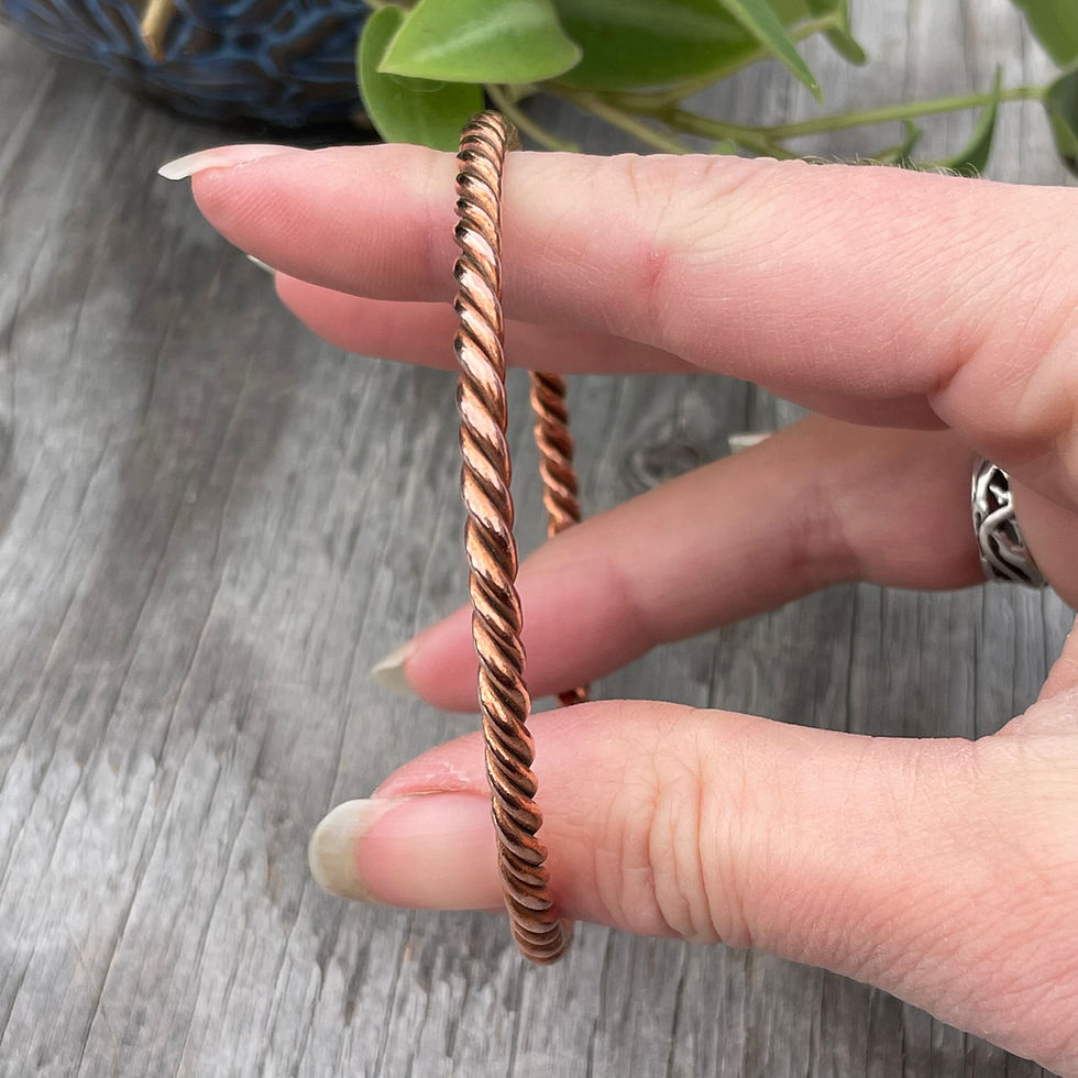 Thumbnail: Copper twist bangle
