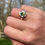 Thumbnail: Marija Designs Teardrop Peridot Signature Setting Ring