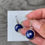 Thumbnail: Round lapis drop earrings