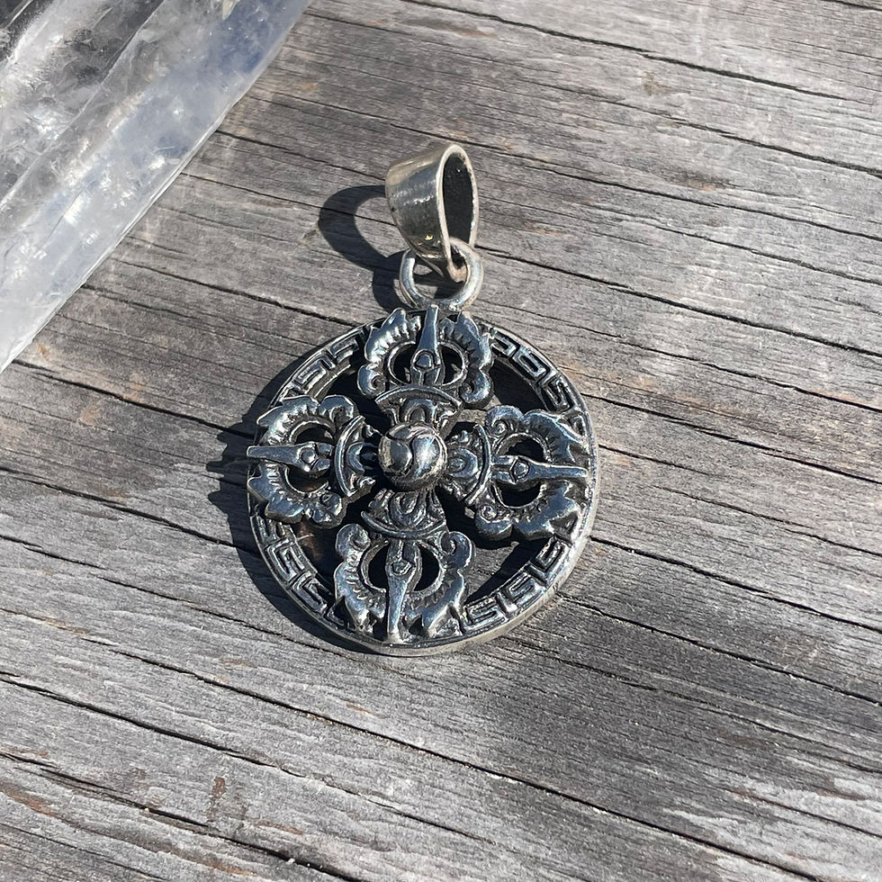 Thumbnail: Tibetan Dorje Round Pendant