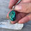 Thumbnail: Small freeform azurite malachite pendant 