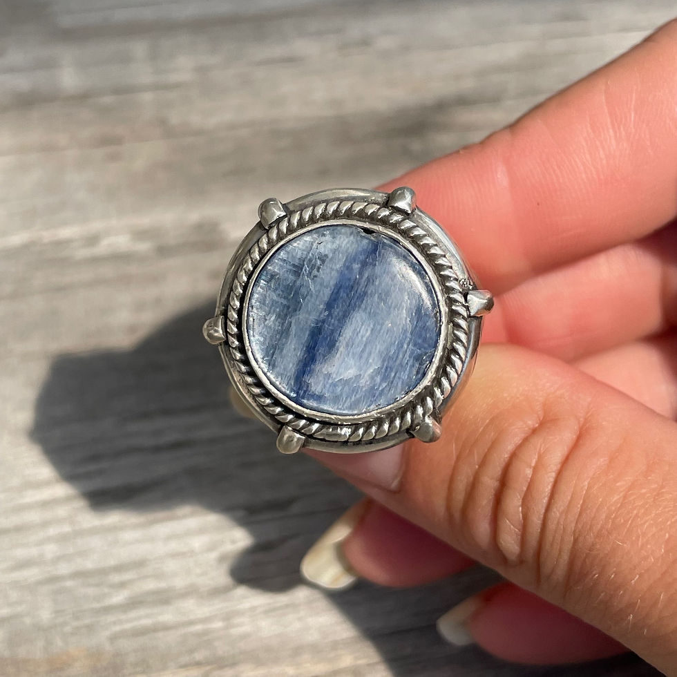 Thumbnail: Saville Designs round kyanite ring