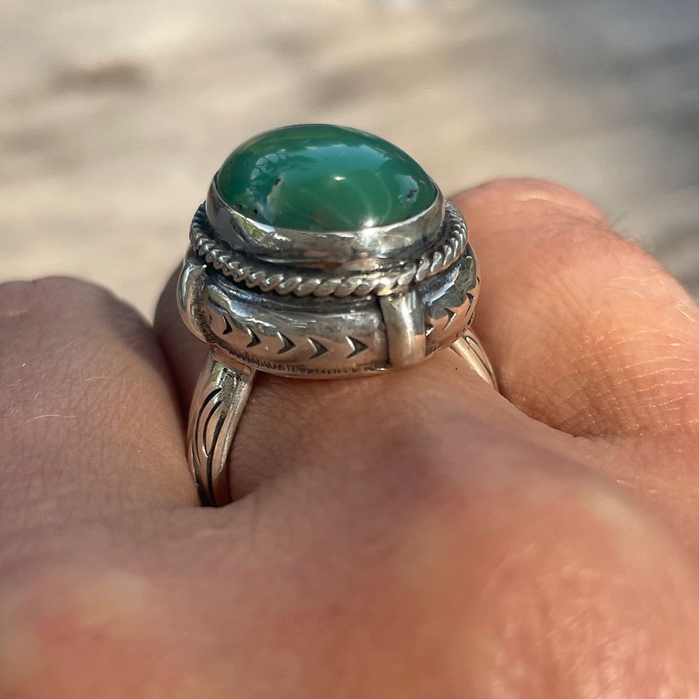Thumbnail: Saville Designs oval chrysophrase ring