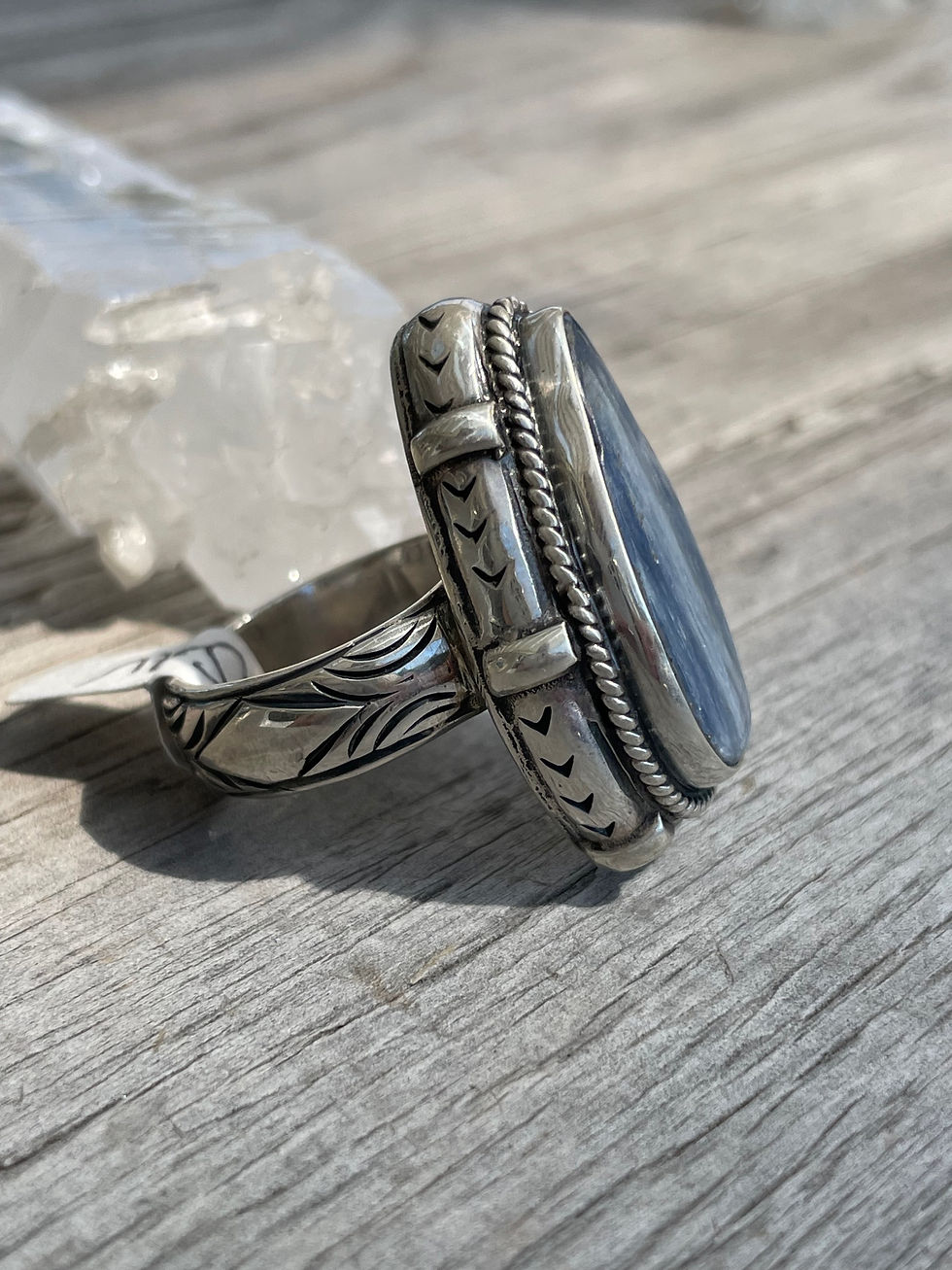 Thumbnail: Saville Designs large teardrop kyanite ring
