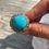Thumbnail: Saville Designs round sleeping beauty turquoise ring