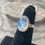Thumbnail: Medium oval moonstone ring