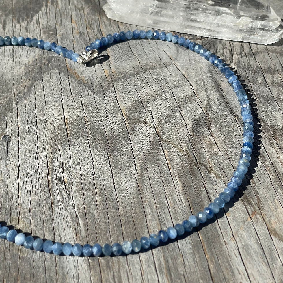 Thumbnail: GenVie Designs faceted kyanite necklace